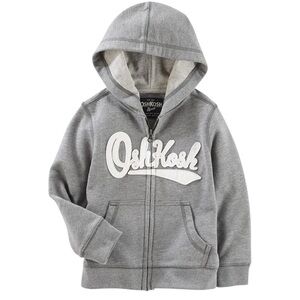 OshKosh B’gosh Zip Up Hooded Sweatshirt with Logo NWT Size 6-9 Months